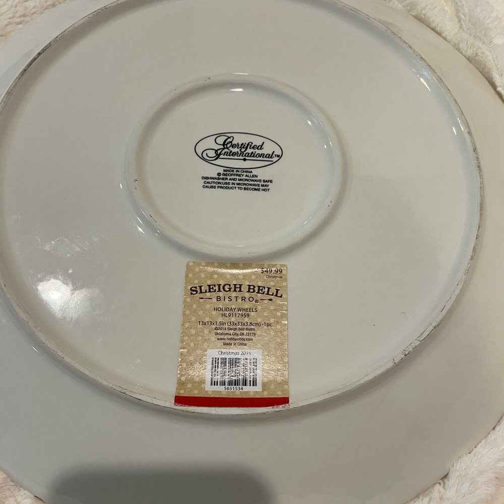 Little Red Truck Platter Certified International 13” - Picture 5 of 9